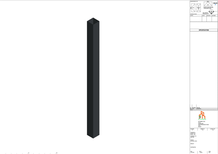 Aluminium Sq Gutter - Type 2 - 3M Length