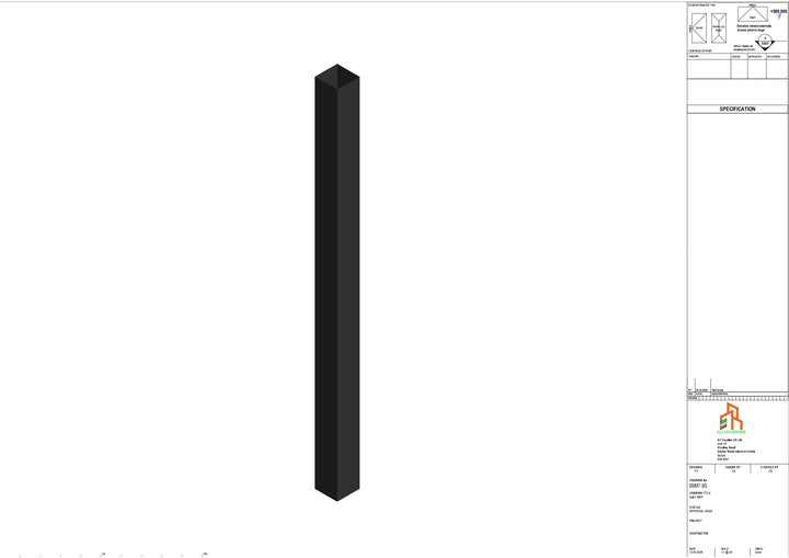 Aluminium Sq Gutter - Type 2 - 3M Length