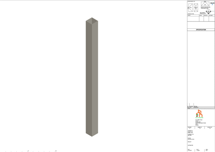 Aluminium Sq Gutter - Type 2 - 3M Length