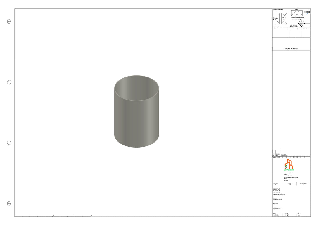 Aluminium Dia Gutter - Type 1 - Spigot