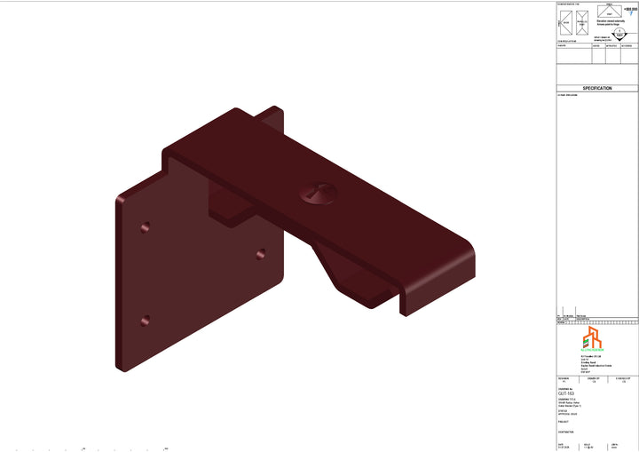 Aluminium Radius Secret Fix Bracket - Type 3