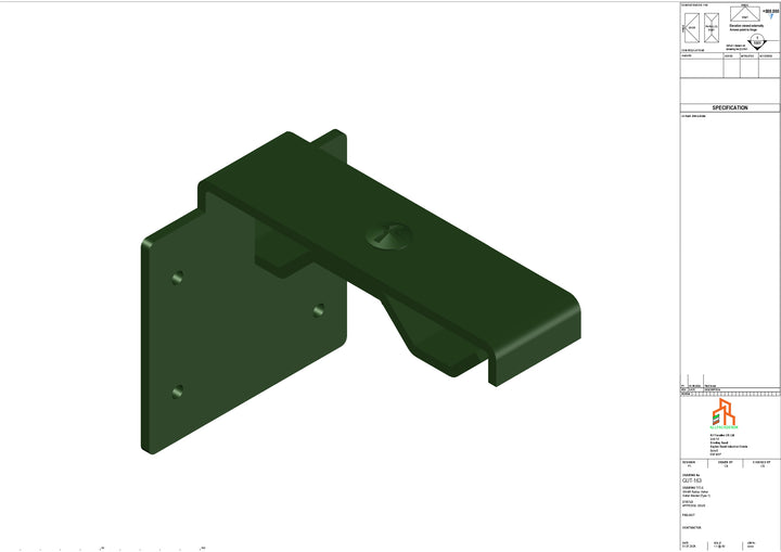 Aluminium Radius Secret Fix Bracket - Type 3