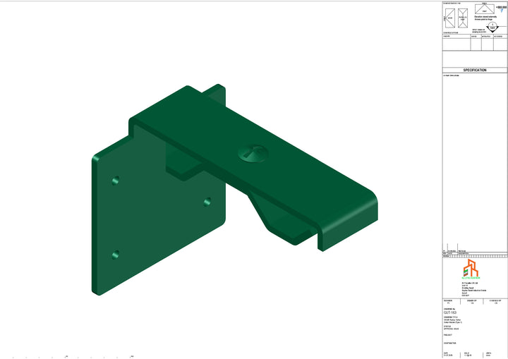 Aluminium Radius Secret Fix Bracket - Type 3