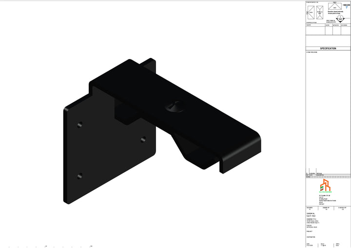 Aluminium Radius Secret Fix Bracket - Type 3