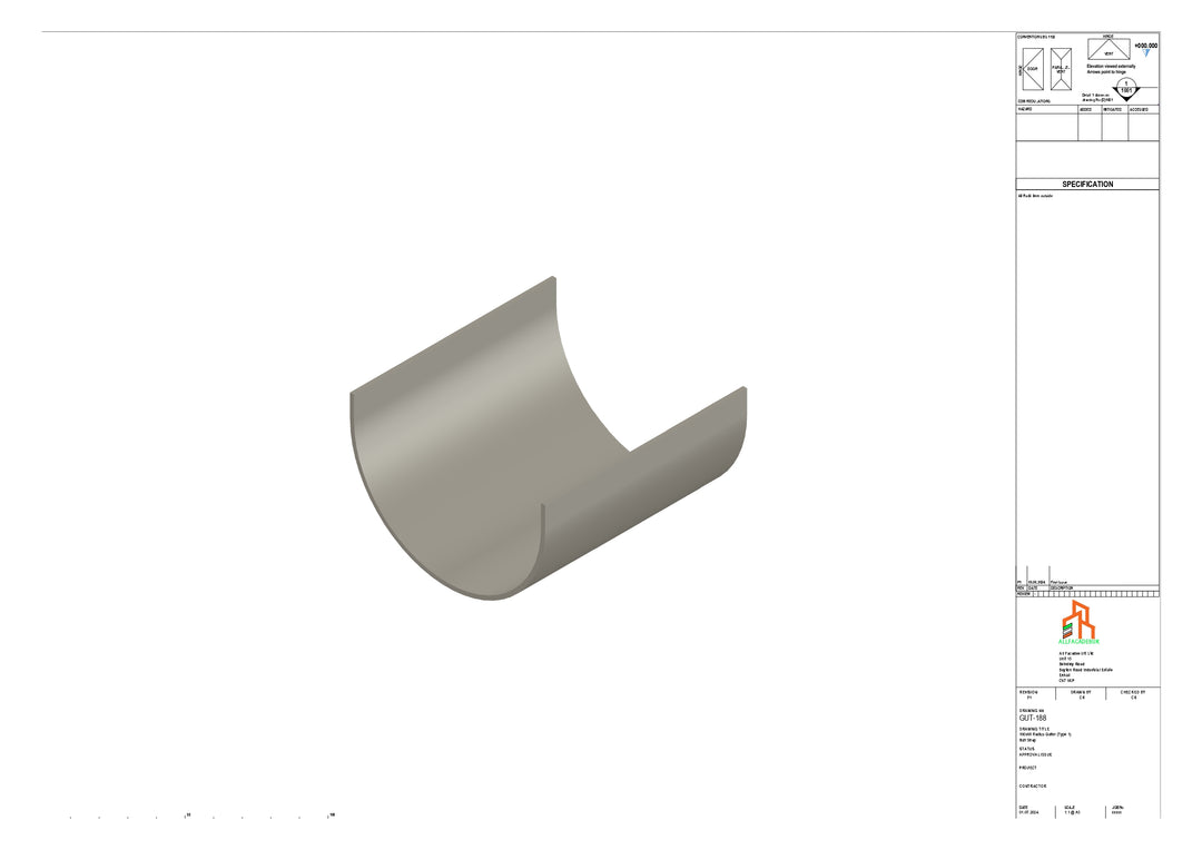 Aluminium Radius Butt Strap - Type 1