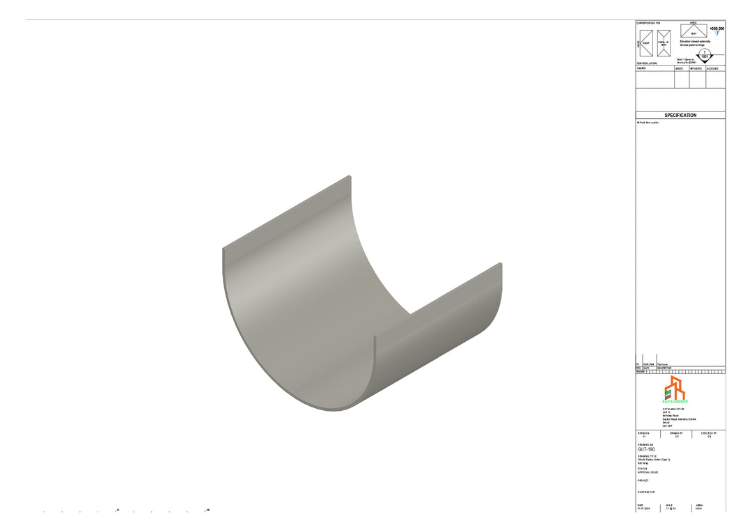 Aluminium Radius Butt Strap - Type 3