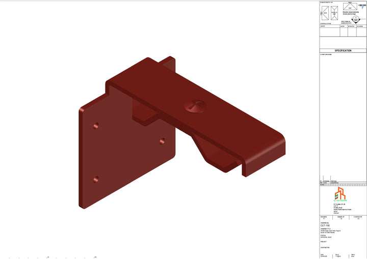 Aluminium Single slope Secret Fix Bracket - Type 5