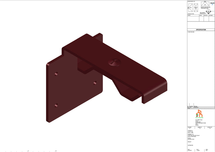 Aluminium Single slope Secret Fix Bracket - Type 4