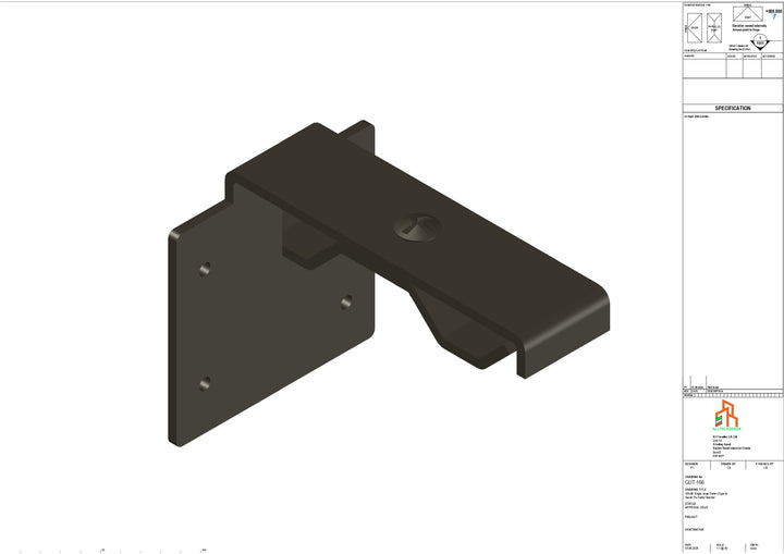 Aluminium Single slope Secret Fix Bracket - Type 6