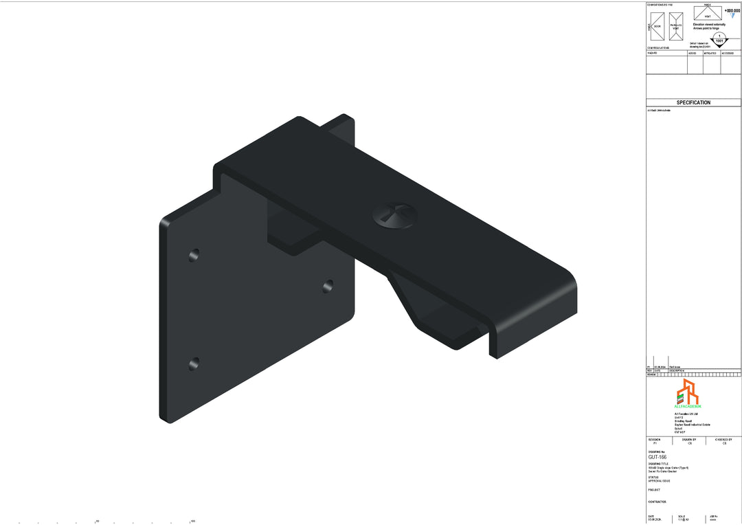 Aluminium Single slope Secret Fix Bracket - Type 4