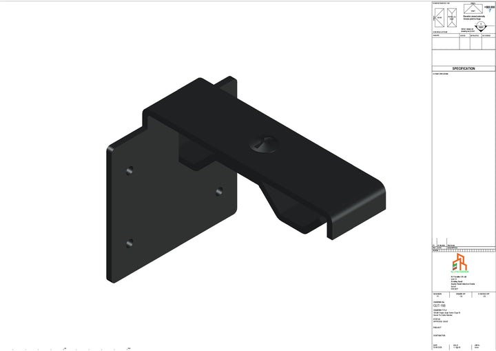 Aluminium Single slope Secret Fix Bracket - Type 5