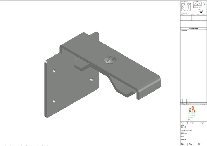 Aluminium Single slope Secret Fix Bracket - Type 5