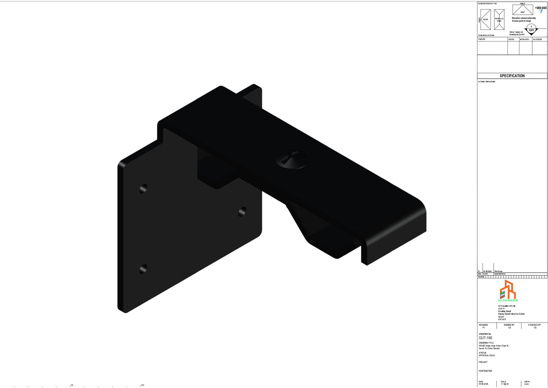 Aluminium Single slope Secret Fix Bracket - Type 4