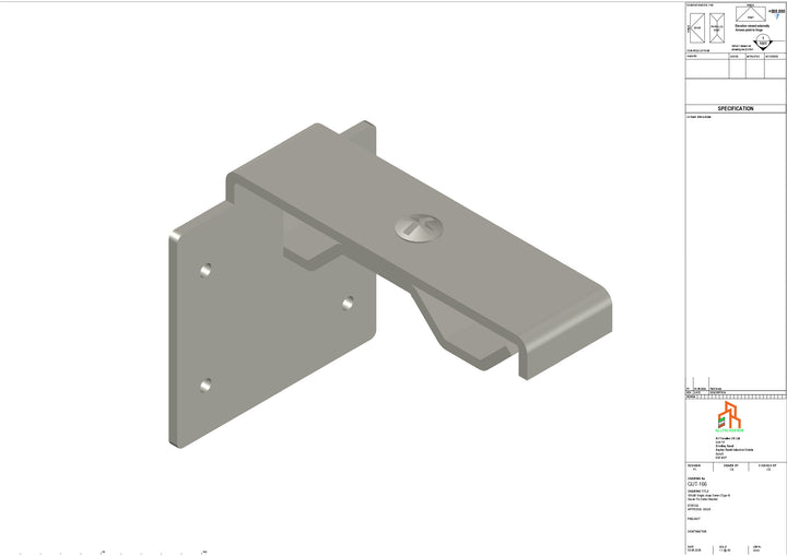 Aluminium Single slope Secret Fix Bracket - Type 4