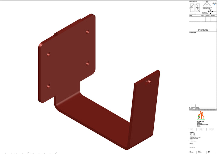Aluminium Single slope Fascia Bracket - Type 6