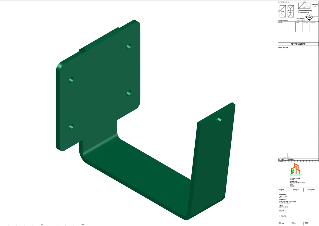 Aluminium Single slope Fascia Bracket - Type 6