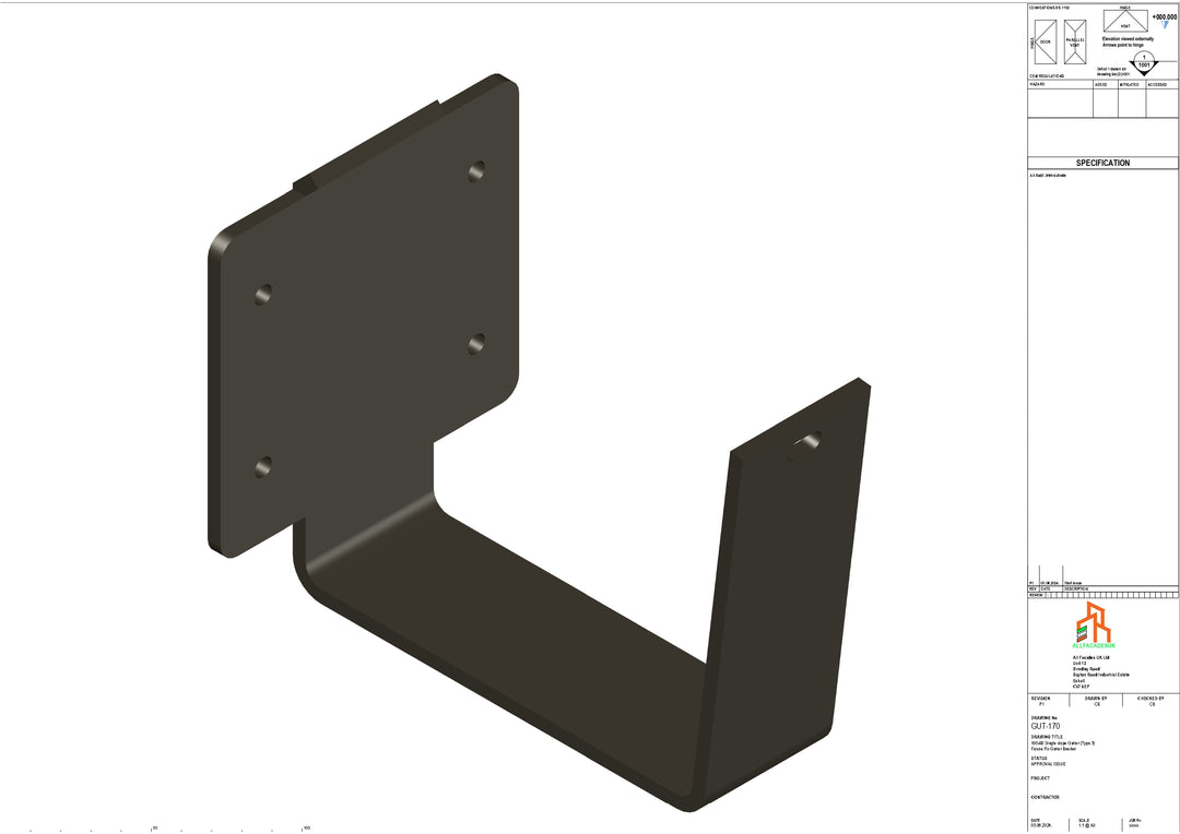 Aluminium Single slope Fascia Bracket - Type 6