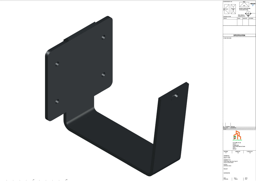 Aluminium Single slope Fascia Bracket - Type 5
