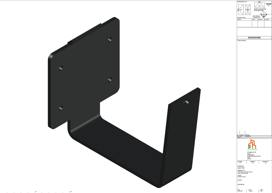 Aluminium Single slope Fascia Bracket - Type 6