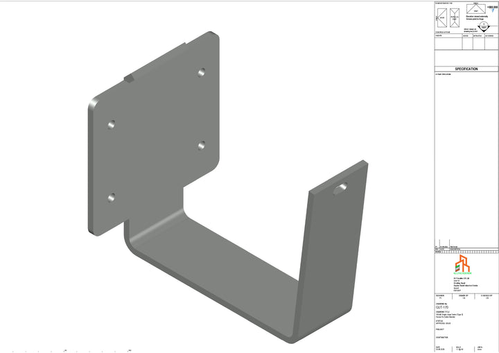 Aluminium Single slope Fascia Bracket - Type 6
