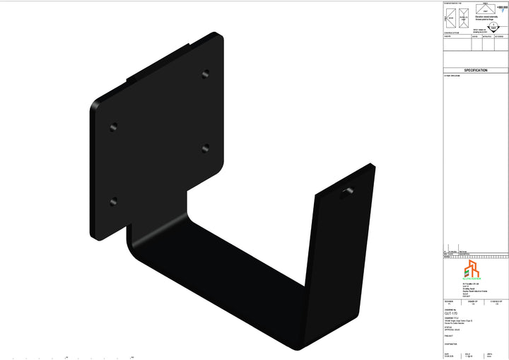 Aluminium Single slope Fascia Bracket - Type 6