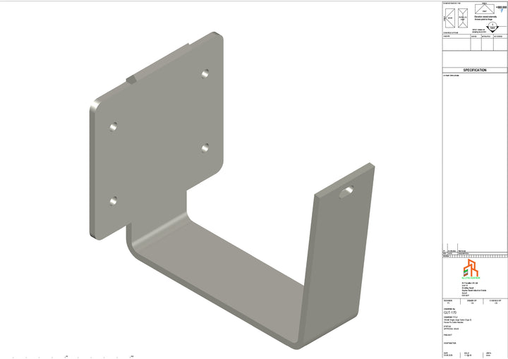 Aluminium Single slope Fascia Bracket - Type 5