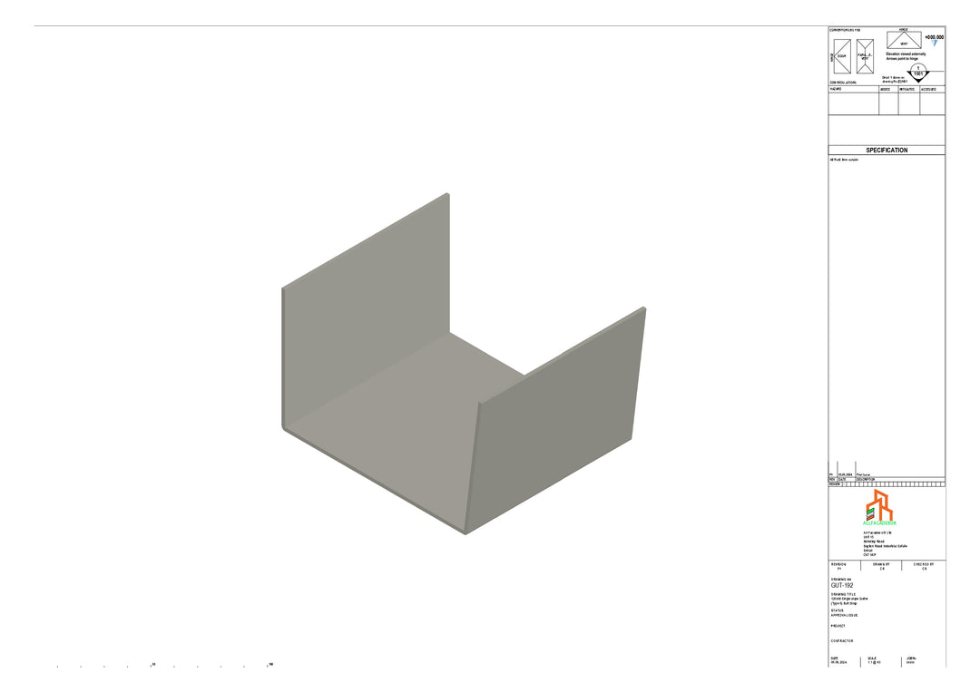 Aluminium Single Slope Butt Strap - Type 5