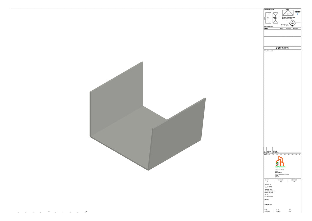 Aluminium Single Slope Butt Strap - Type 5