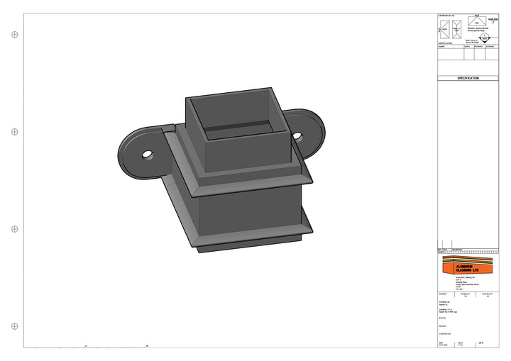 Cast Aluminium Square Socket - With Lugs