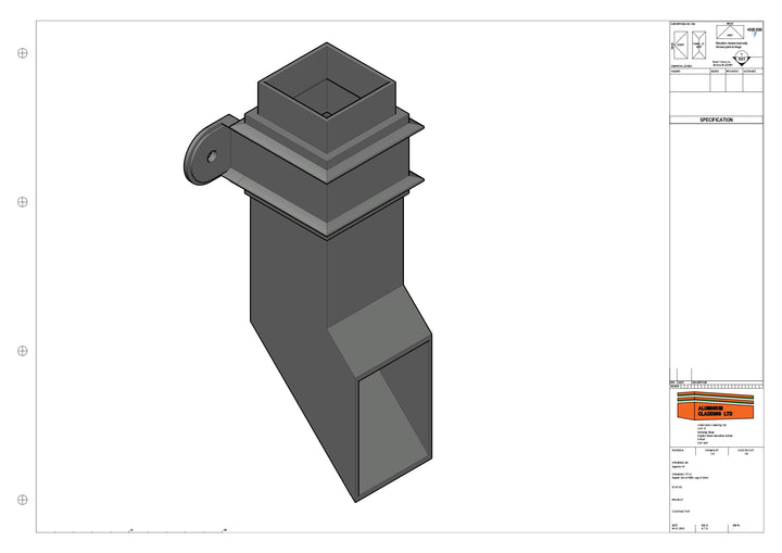 Cast Aluminium Square Socket - With Lugs & Shoe