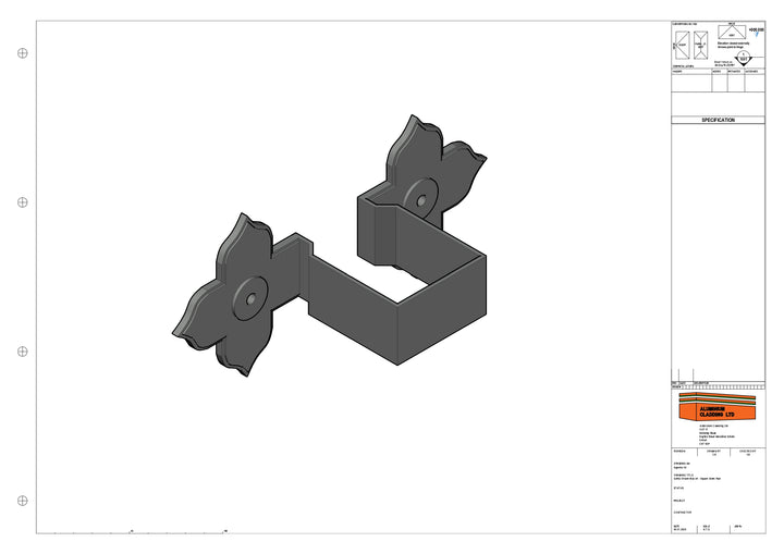 Cast Aluminium Gothic Ornate Bracket - Square Down Pipe